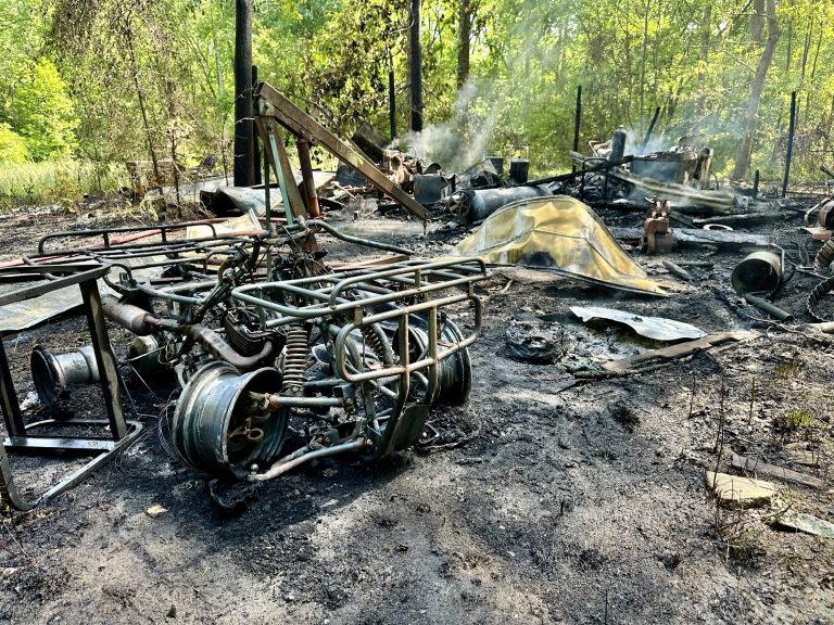 Fire destroys two storage sheds near Carthage | Photo: Patrick Priest
