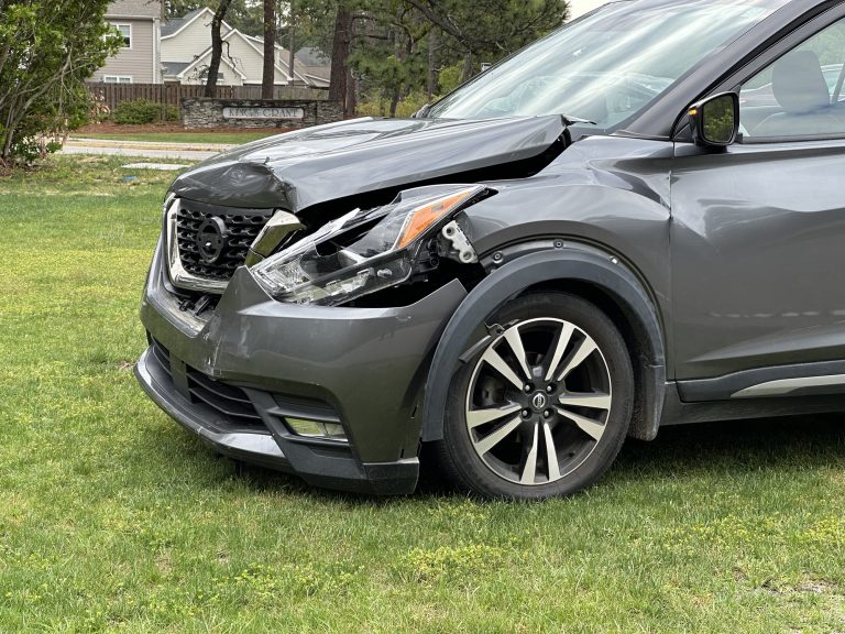 Vehicle damaged in t-bone crash on Midland Road in Pinehurst | Photo: Patrick Priest