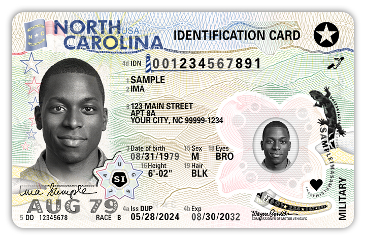 New N.C. ID card | Contributed by N.C. Department of Transportation