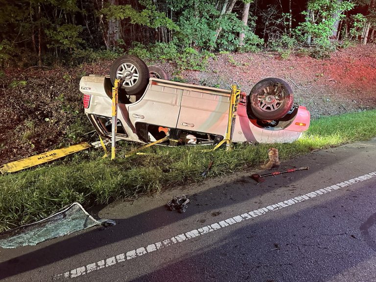 One person airlifted after SUV flips
