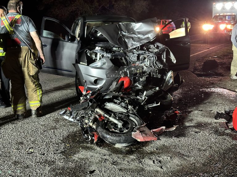 Motorcyclist airlifted after head-on with SUV