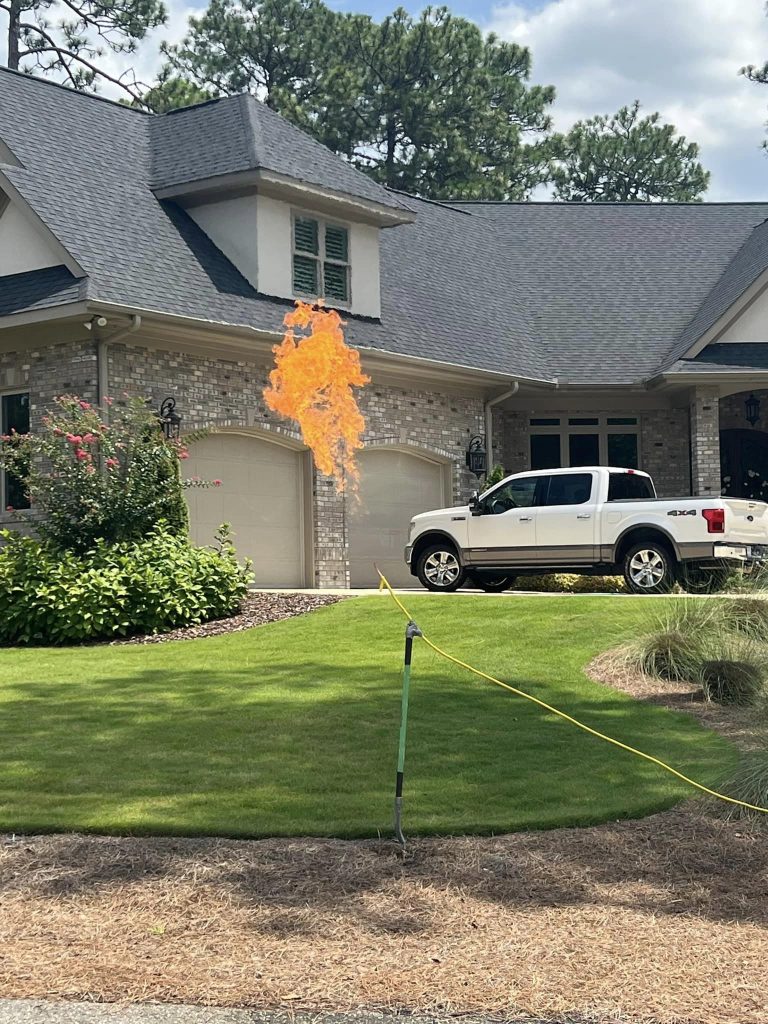 Propane gas tank ruptured at Pinehurst No. 9 home