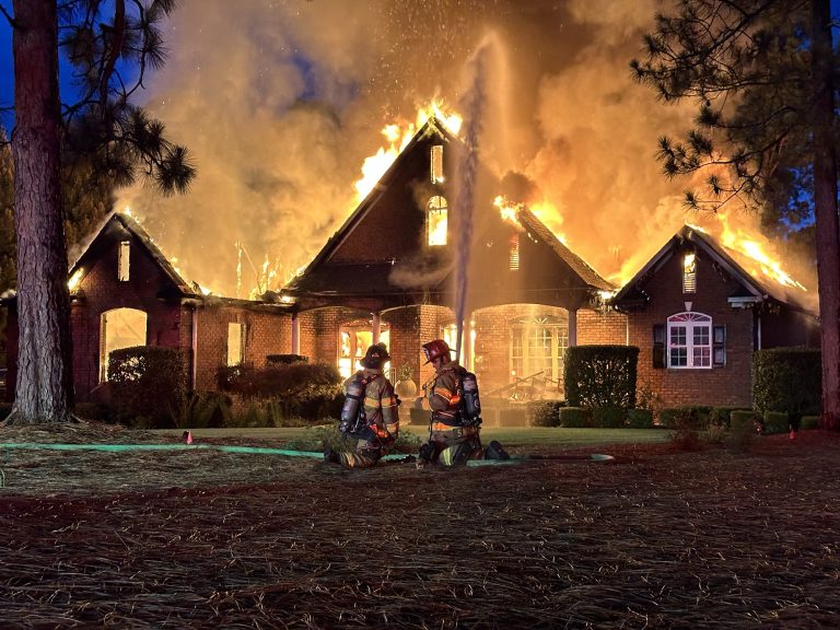 2-story home destroyed by flames in Pinewild