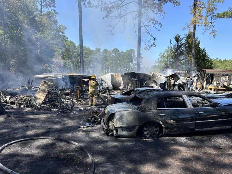 Pinebluff and West End Fire Departments help with Hoffman structure fire