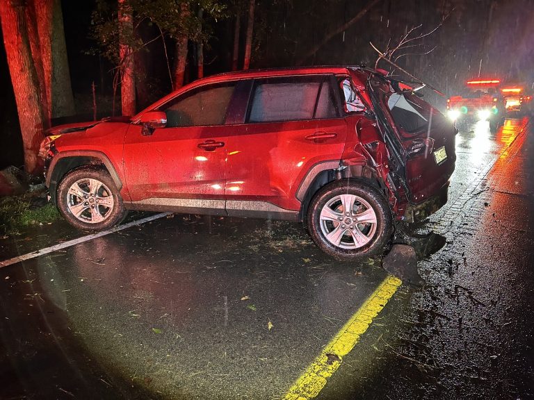 Vehicle hits multiple trees in Jackson Springs