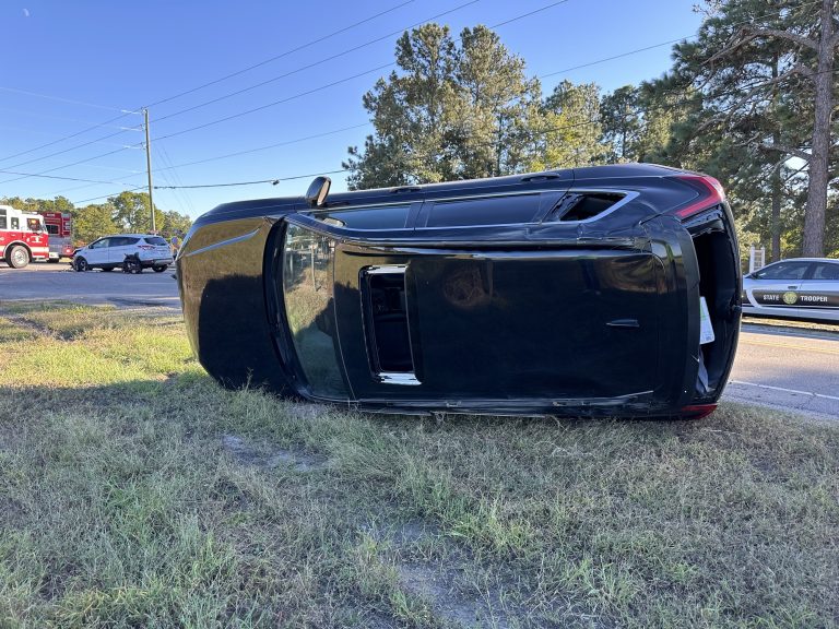 Overturn crash caused traffic delays, one person injured