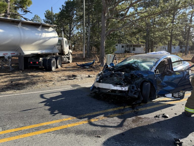 Head-on crash involving semi-truck causes Highway 705 to close