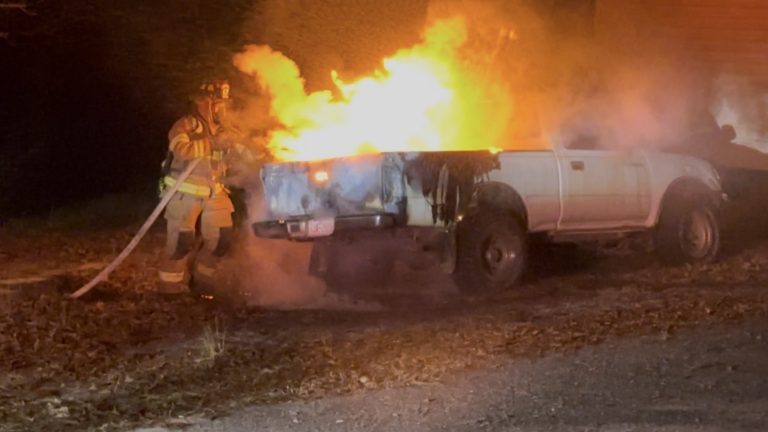 Quick response to vehicle fire saves house