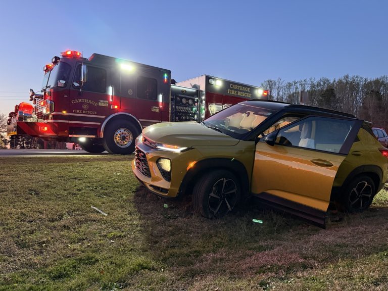 Driver hospitalized after Carthage crash witnessed by police