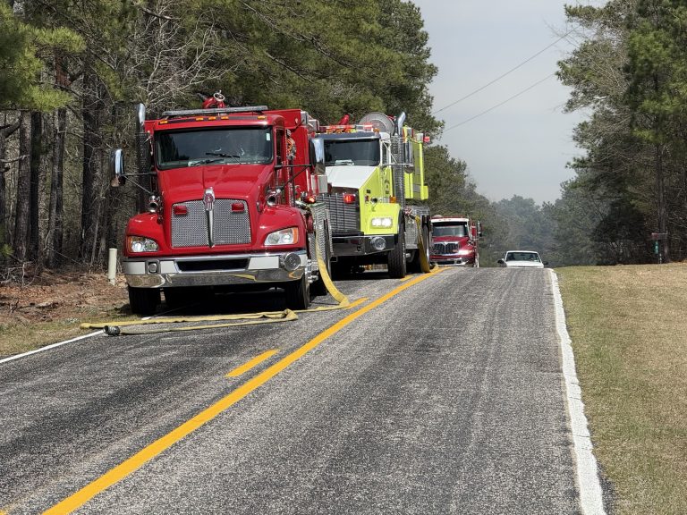 Large outside fire burns abandoned chicken house