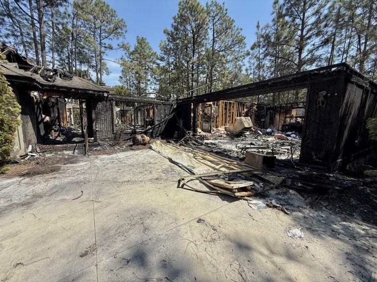 Early morning fire destroys Pinehurst home