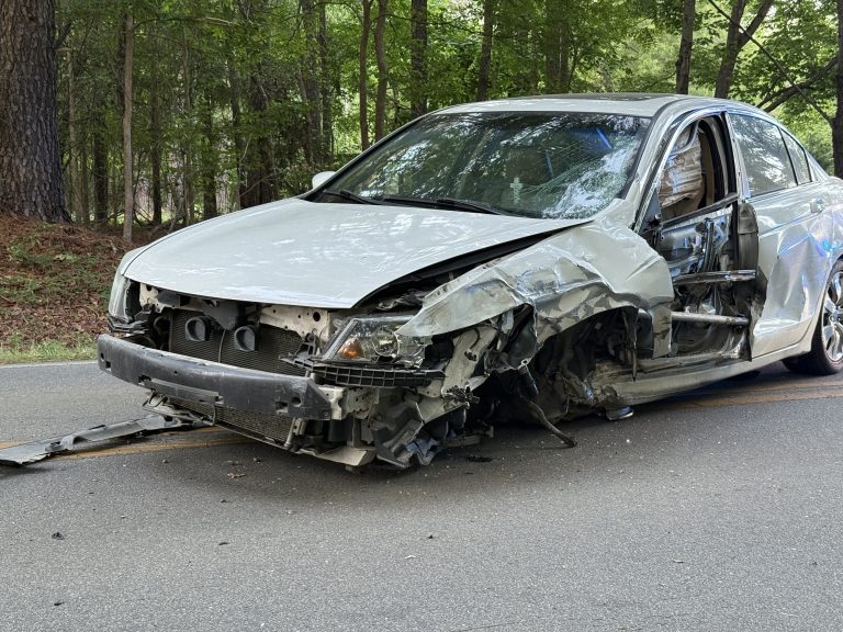 Three hospitalized after near head-on collision on Lakey Siding Road