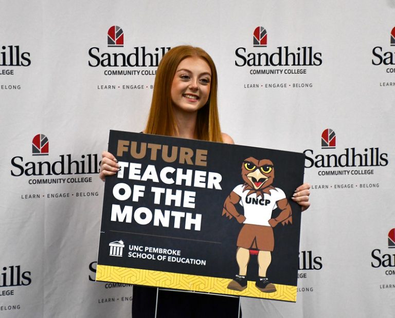 Union Pines senior becomes first recipient of Grow Moore Teachers Pathway Scholarship