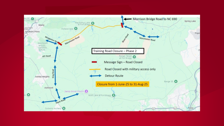 Manchester Road closure to push more traffic through Moore County