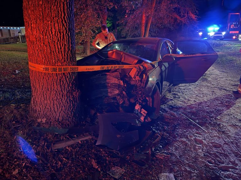 Driver reportedly dozes off, crashes into tree along Highway 24-27 near Cameron