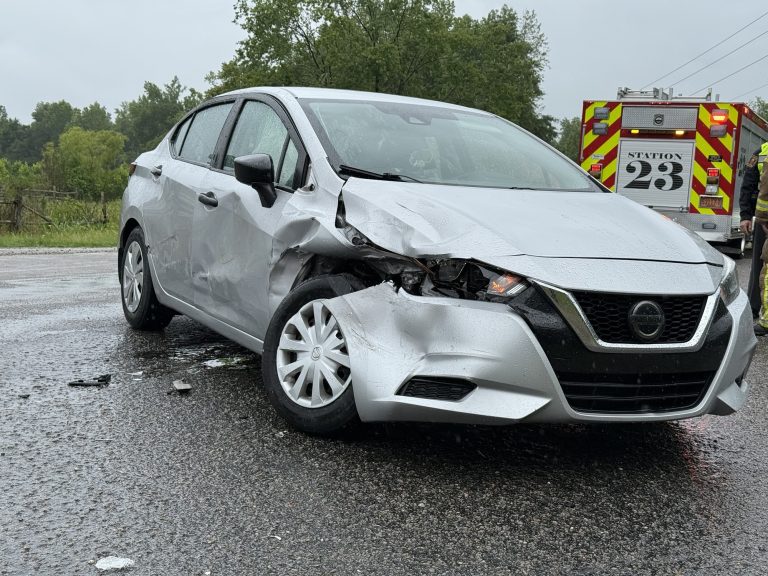 Three injured in two-vehicle crash at Lobelia and McGill roads