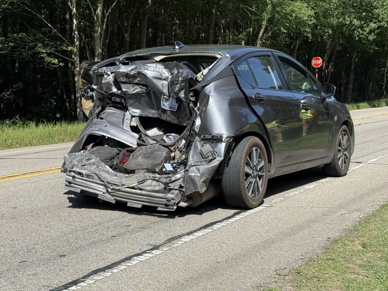 Two-vehicle crash slows traffic on Highway 24-27 near Robbins